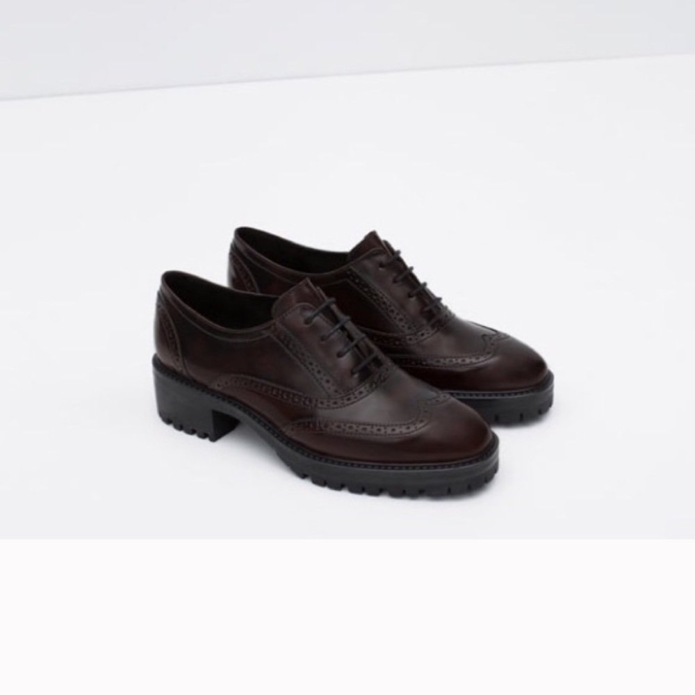 ❤️Sale❤️Zara Track Sole Bluchers, lace up shoes - Picture 2 of 8